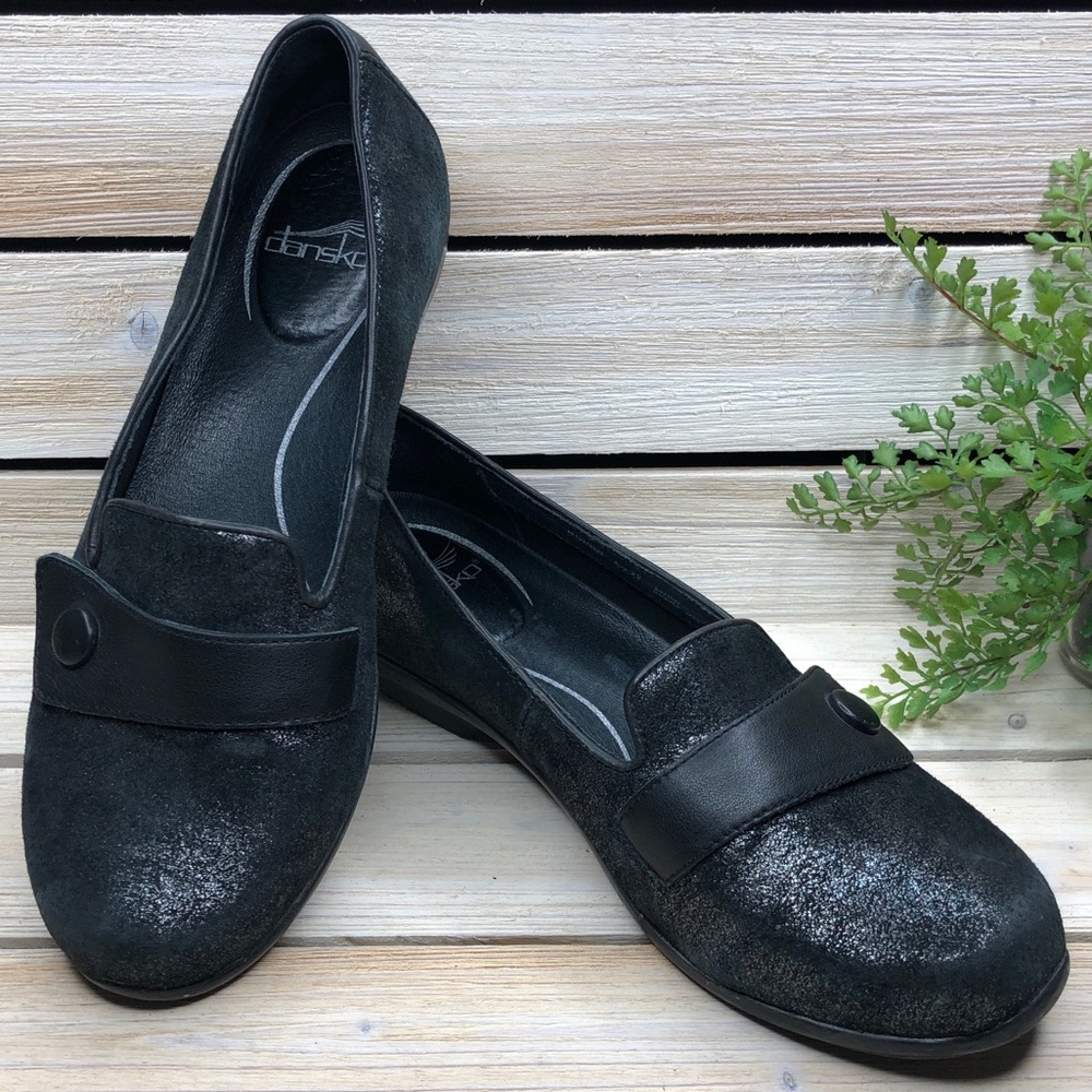 Dansko Women's Olena Flat  - Pewter Metallic